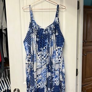 Jessica London sundress blue and white size 24W